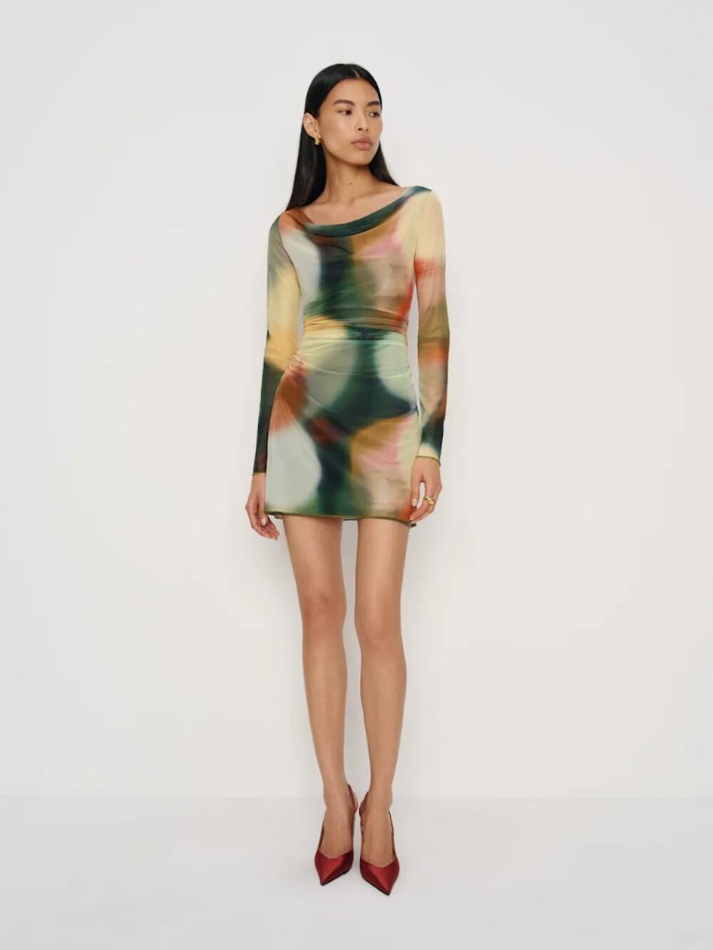 Reformation Reese Knit Dress Multi - Size XS